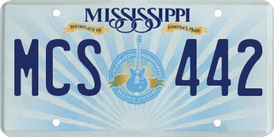 MS license plate MCS442