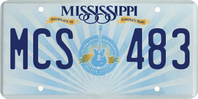 MS license plate MCS483
