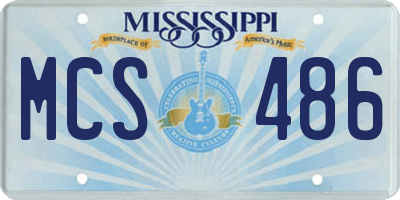 MS license plate MCS486