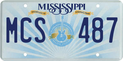 MS license plate MCS487