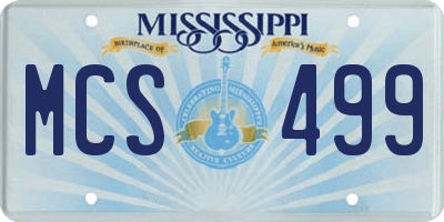 MS license plate MCS499