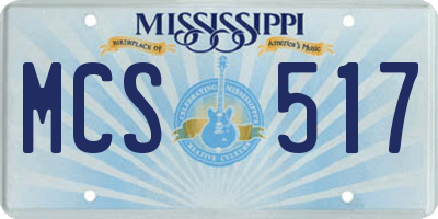 MS license plate MCS517