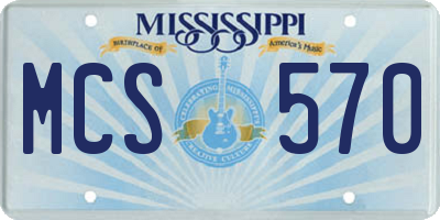 MS license plate MCS570