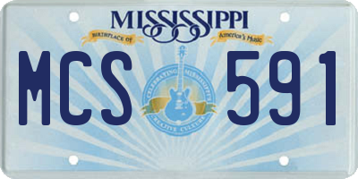 MS license plate MCS591