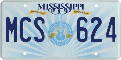 MS license plate MCS624