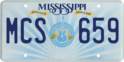 MS license plate MCS659