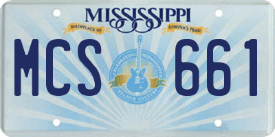 MS license plate MCS661