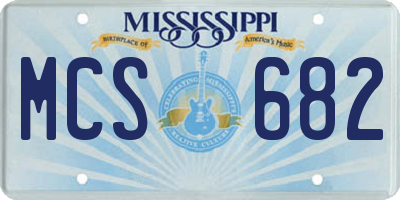 MS license plate MCS682