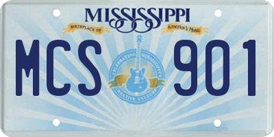 MS license plate MCS901