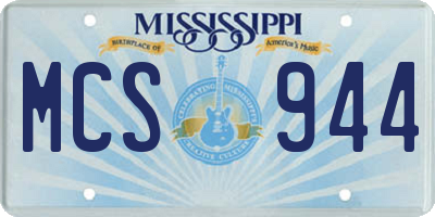 MS license plate MCS944