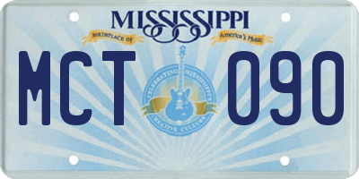 MS license plate MCT090