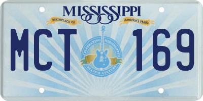 MS license plate MCT169