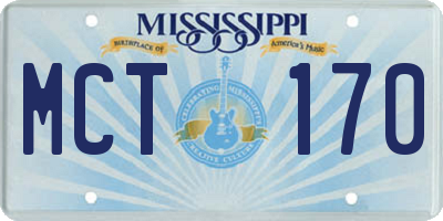 MS license plate MCT170