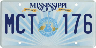 MS license plate MCT176