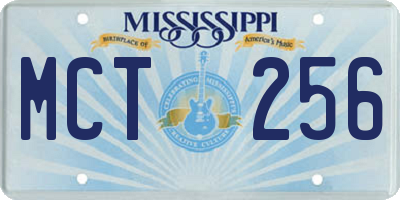 MS license plate MCT256