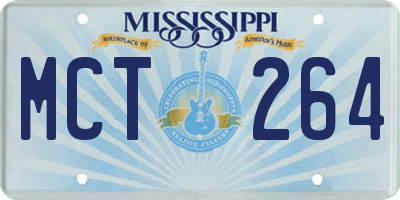 MS license plate MCT264