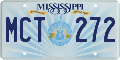 MS license plate MCT272