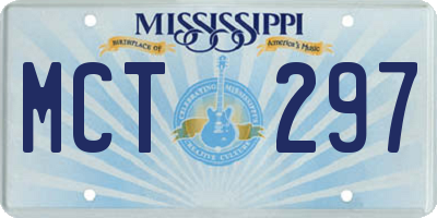 MS license plate MCT297