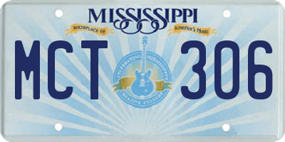 MS license plate MCT306