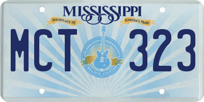 MS license plate MCT323