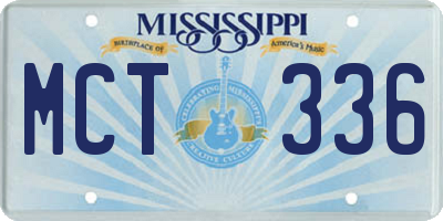 MS license plate MCT336