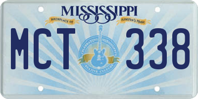 MS license plate MCT338