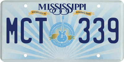 MS license plate MCT339
