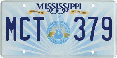 MS license plate MCT379