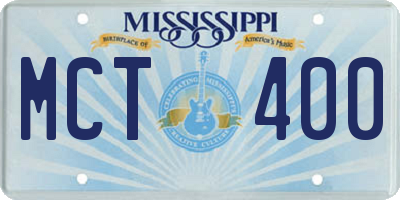 MS license plate MCT400