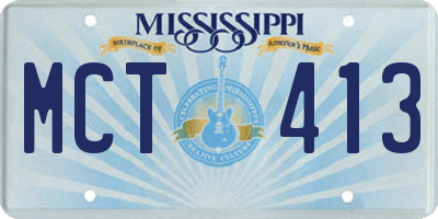 MS license plate MCT413