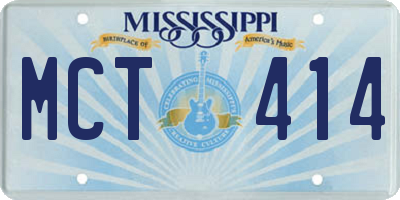 MS license plate MCT414