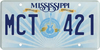 MS license plate MCT421