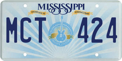 MS license plate MCT424