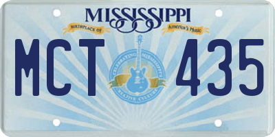 MS license plate MCT435