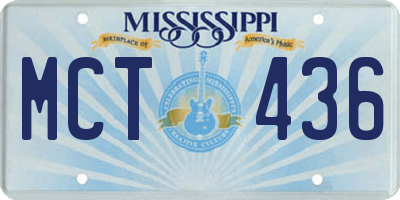 MS license plate MCT436