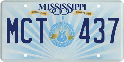 MS license plate MCT437