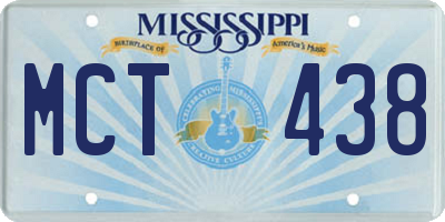 MS license plate MCT438