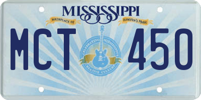 MS license plate MCT450