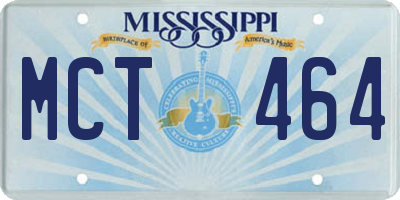 MS license plate MCT464