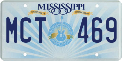 MS license plate MCT469