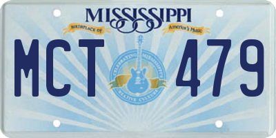 MS license plate MCT479