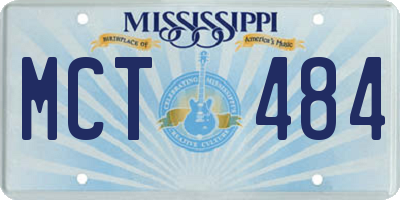 MS license plate MCT484