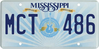 MS license plate MCT486