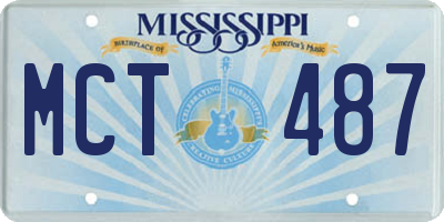 MS license plate MCT487