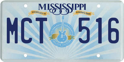 MS license plate MCT516