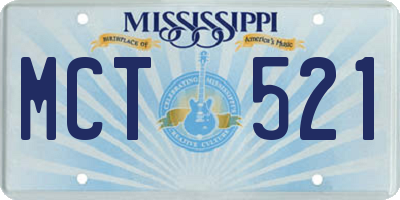 MS license plate MCT521