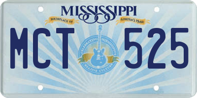 MS license plate MCT525
