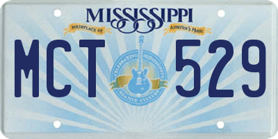 MS license plate MCT529