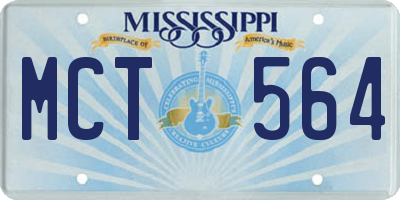 MS license plate MCT564