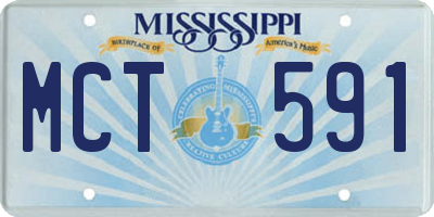 MS license plate MCT591